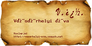 Vásárhelyi Éva névjegykártya